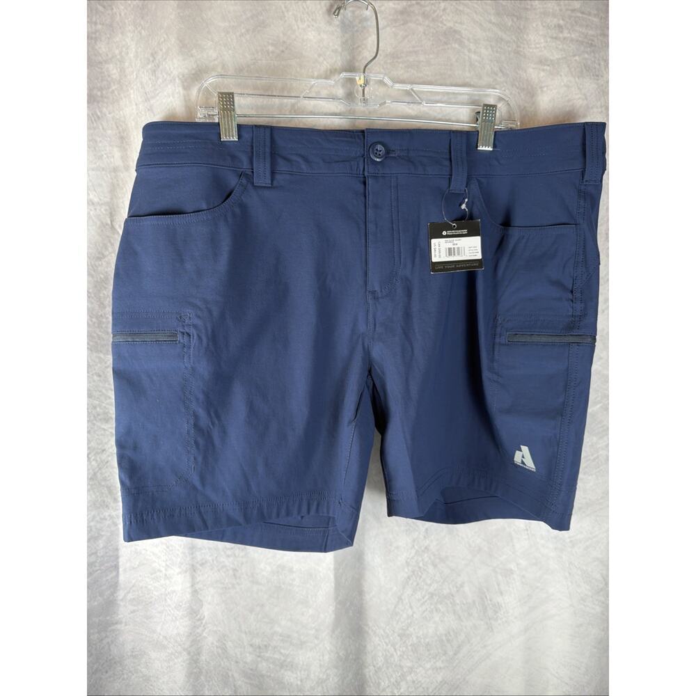 Eddie Bauer First Ascent Guide Pro Shorts Womens Sz 18 Blue Cargo Hiking - Picture 2 of 10